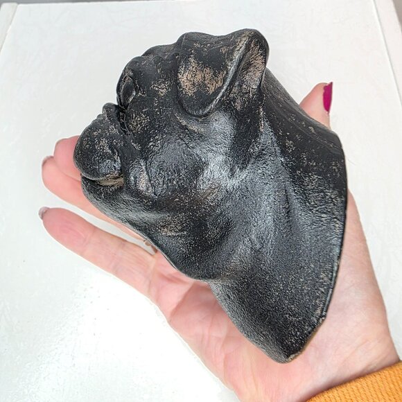 Grandinroad Pug Dog Head Hook Polyresin NWT - Picture 4 of 6